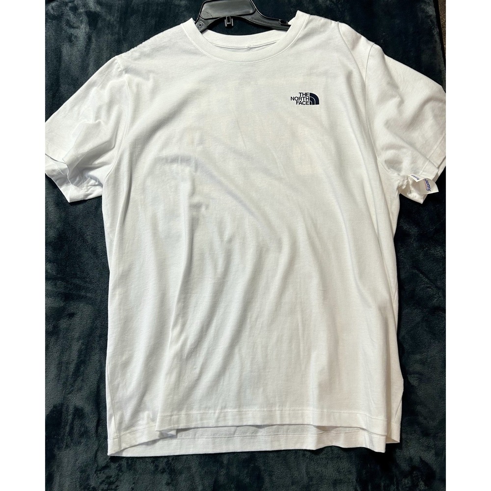 The North Face Circular Design Men's 2XL White Short Sleeve T-Shirt (R2)